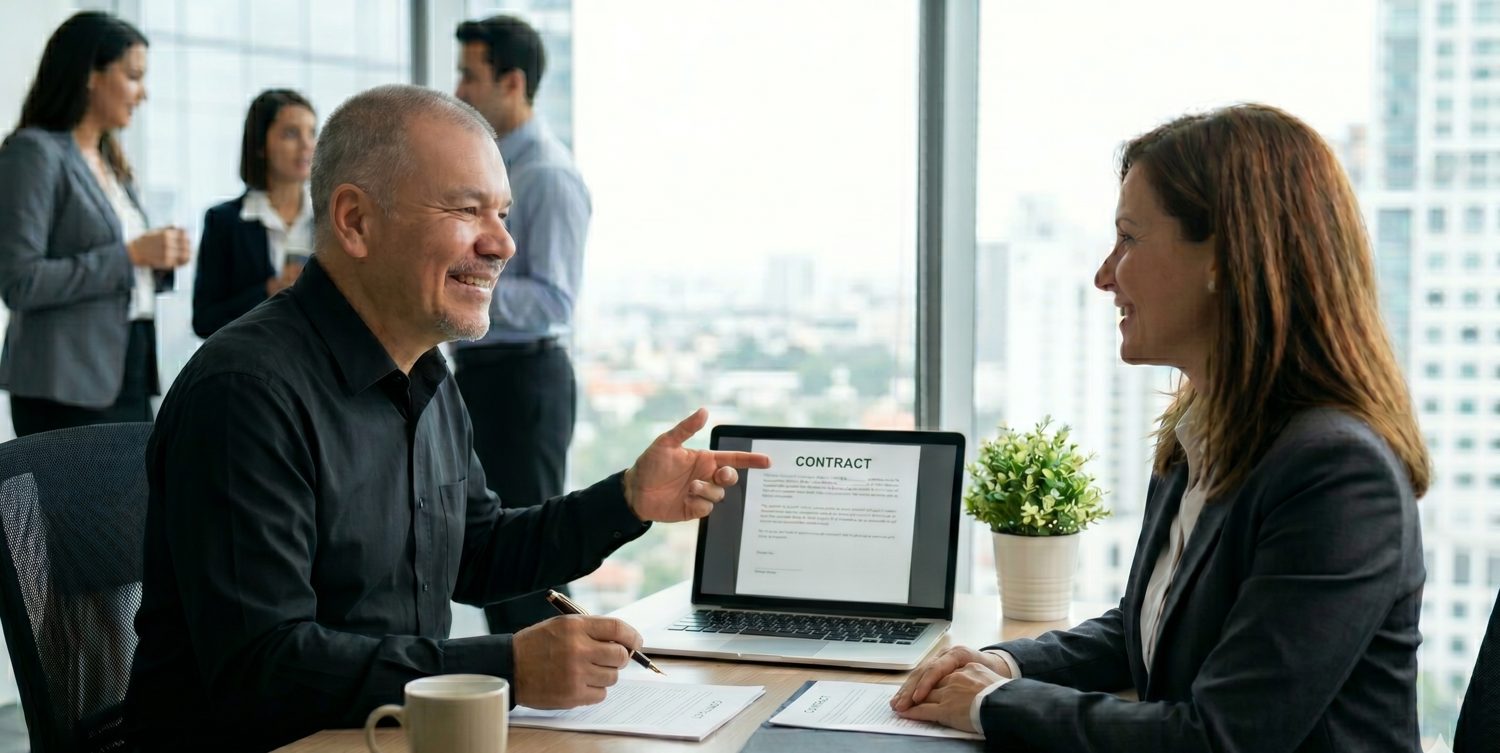 Conseiller en rendez-vous avec un client