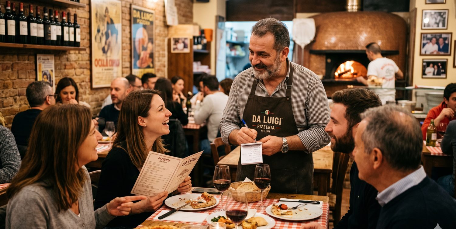 Restaurateur dans son établissement